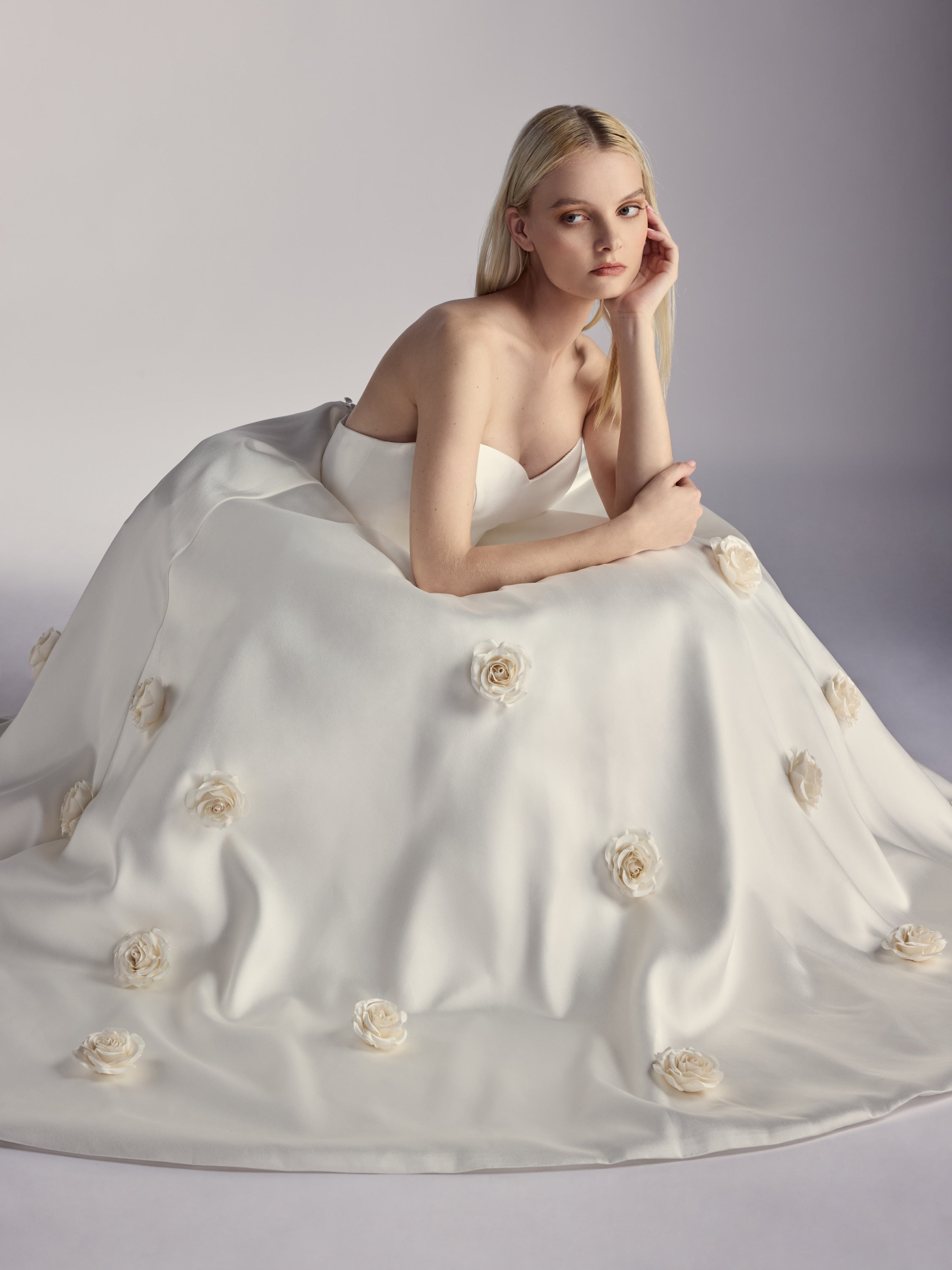 3D flower wedding gown from La Belle Elegance