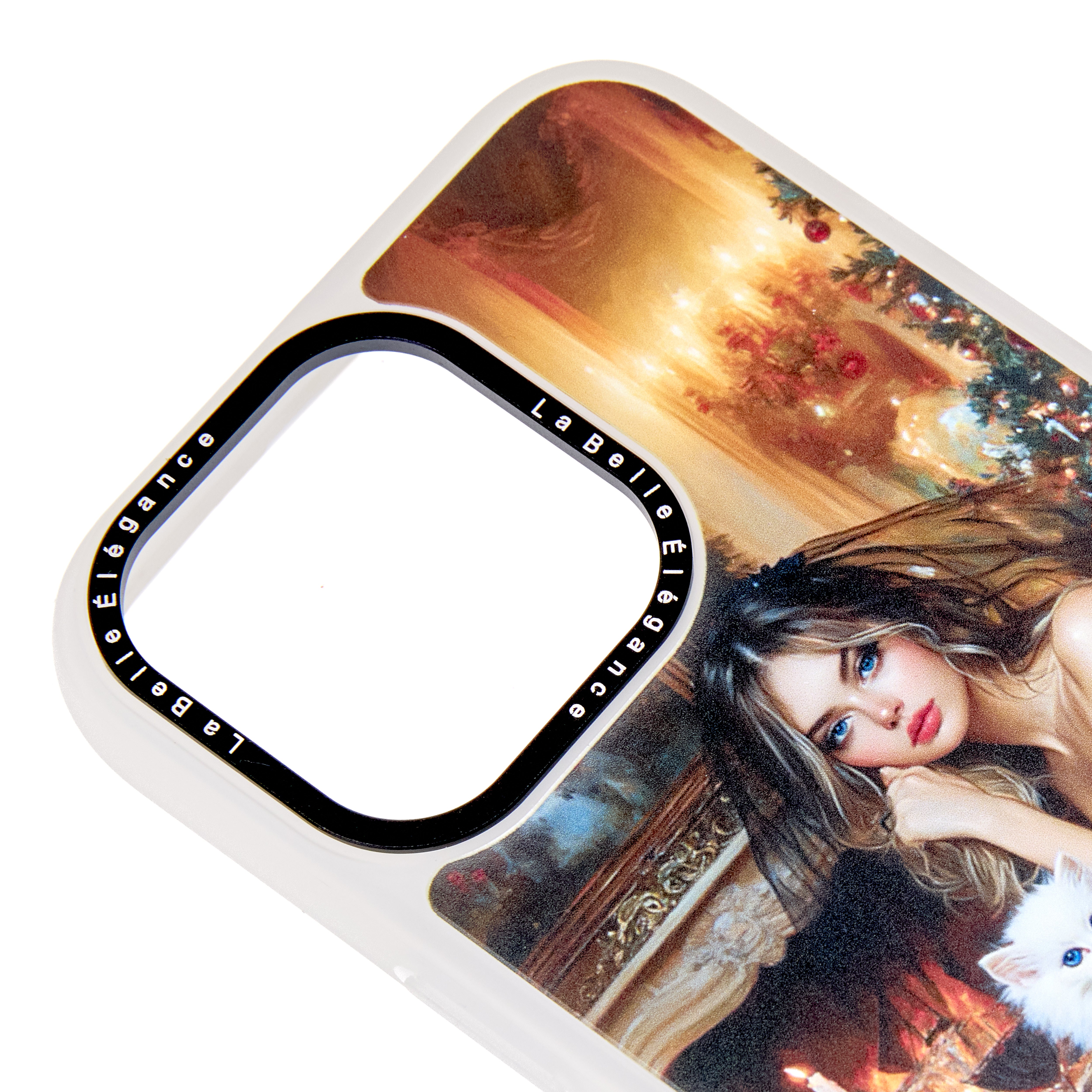 La Belle Élégance ™ Midnight Elegance by the Fireplace iPhone Case