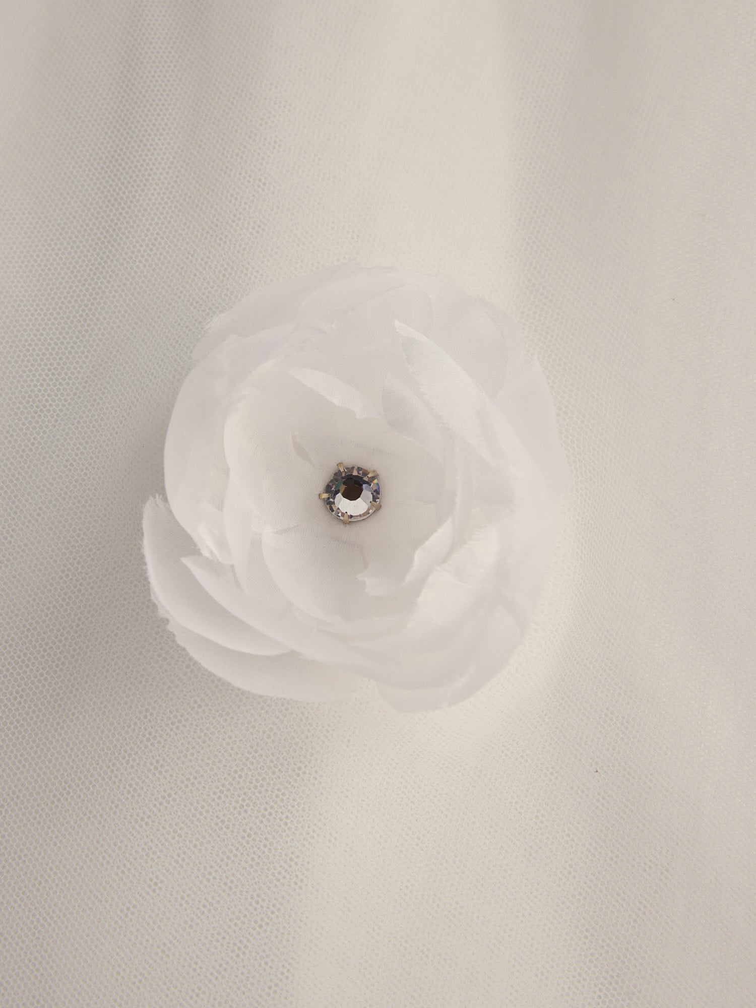 Maëlle — Sculpted Tulle Ballgown with Handcrafted Silk Peonies